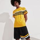 Romwe Guys Letter Print Striped Tee With Shorts