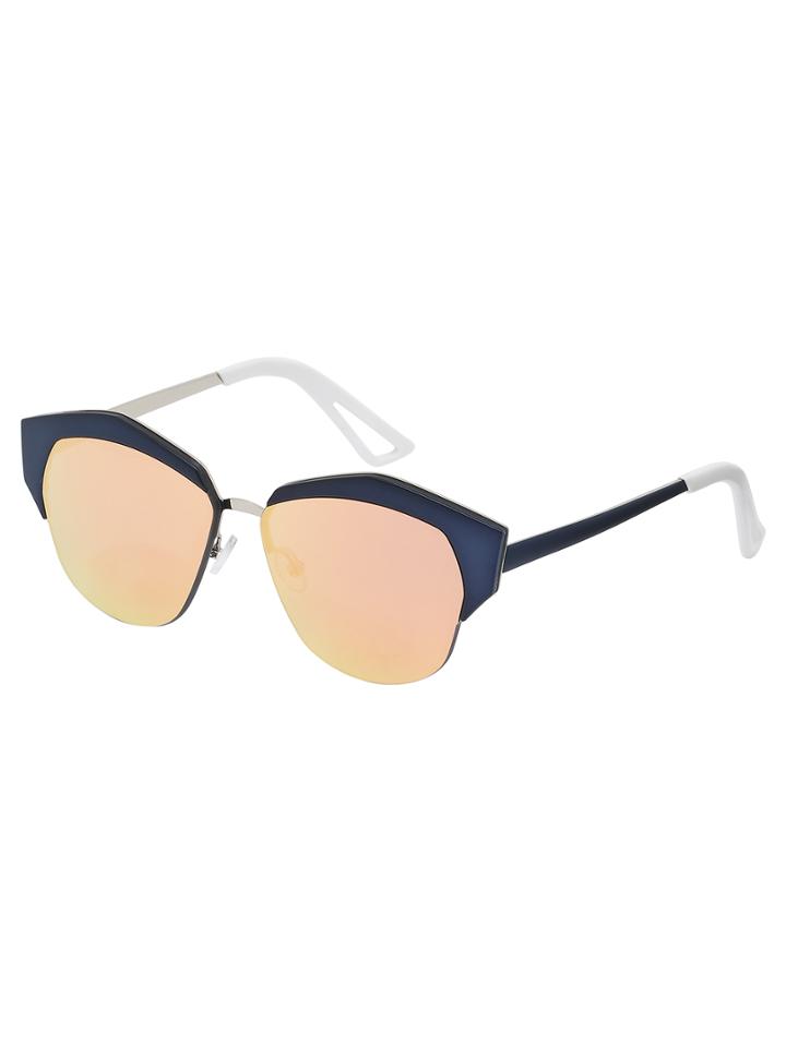 Romwe Purple Frame Cat Eye Lenses Sunglasses