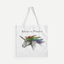 Romwe Unicorn Print Tote Bag