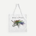 Romwe Unicorn Print Tote Bag