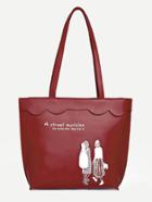 Romwe Cartoon Print Scallop Design Tote Bag