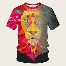 Romwe Guys 3d Animal Print Tee