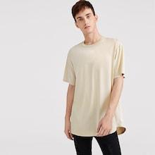 Romwe Guys Solid Dip Hem Top