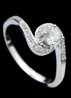 Romwe Silver Diamond Elegant Ring