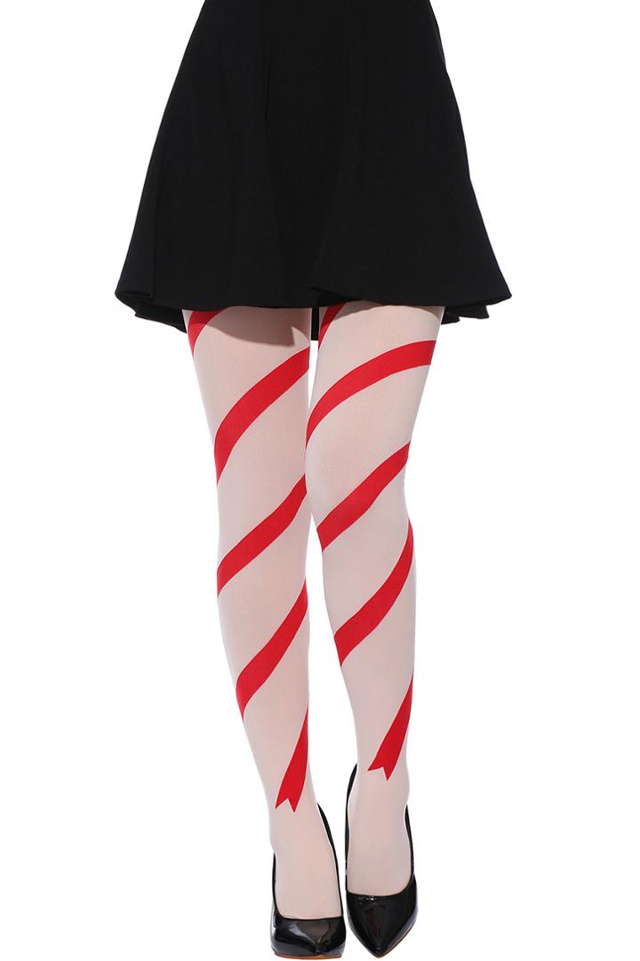 Romwe Red Strip Tights
