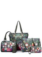 Romwe 6 Pcs Tropical Tribal Pattern Bags Set