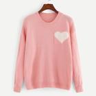 Romwe Heart Front Sweater