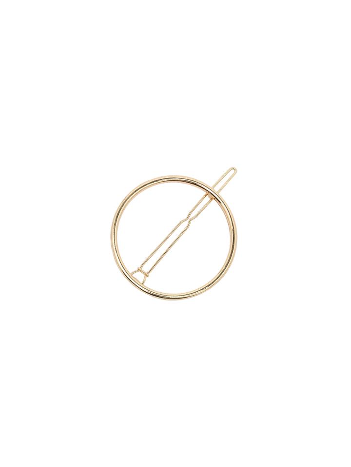 Romwe Golden Alloy Geometric Shaped Hair Clip
