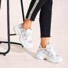 Romwe Floral Applique Chunky Sole Trainers