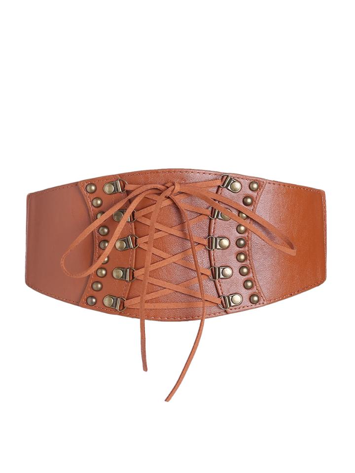Romwe Criss Cross Tie Corset Belt