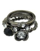 Romwe Cheap Wholesale Vintage Style Black Ring Set