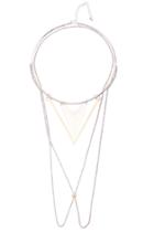 Romwe Romwe Triangular Layered Silvery Necklace