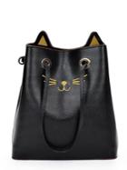 Romwe Printed Cat Shaped Design Shoulder Bag