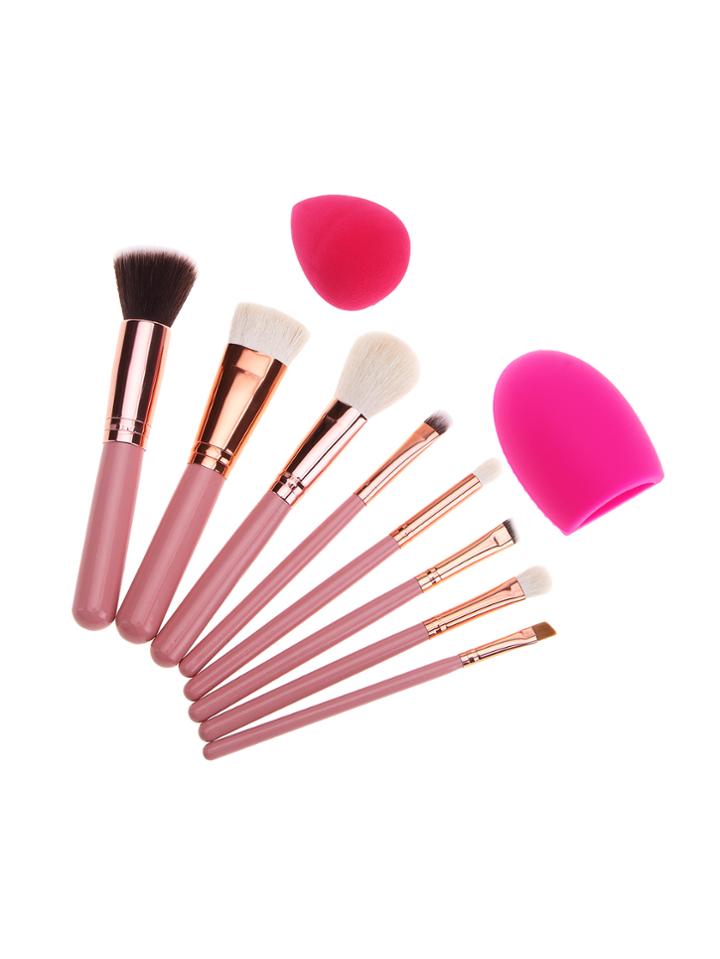 Romwe Cosmetic Brush And Puff Set