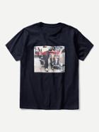 Romwe Men Letter And Figure Print Tee