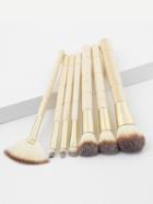 Romwe Bamboo Handle Makeup Brush 7pcs