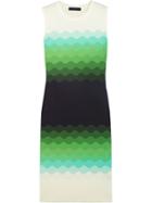 Romwe Multicolor Round Neck Sleeveless Knit Dress