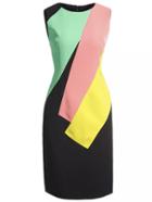 Romwe Black Green Round Neck Sleeveless Bodycon Dress