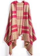Romwe Check Print Classical Khaki Scarve