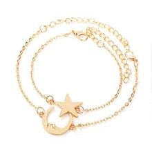 Romwe Star & Moon Design Chain Bracelet Set