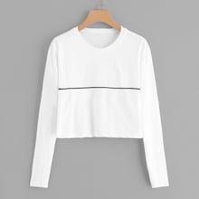 Romwe Striped Tape Detail Tee