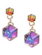 Romwe Cubic Crystal Drop Earrings