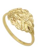 Romwe Gold Plated Leaf Shaped Rings