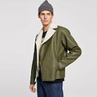 Romwe Guys Asymmetric Zip Placket Faux Shearling Jacket