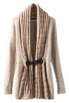 Romwe Pin Buckled Open Front Cardigan