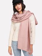 Romwe Pleated Oversized Scarf