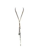 Romwe Ethnic Brown Coffe Long Leather Multi Layer Chain Necklace