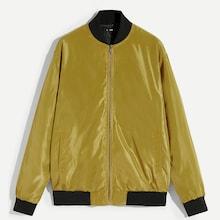 Romwe Guys Contrast Trim Bomber Jacket