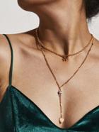 Romwe Star & Heart Pendant Layered Chain Necklace