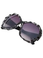 Romwe Multi-faceted Cut Frame Sunglasses