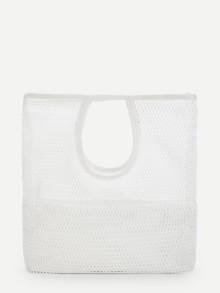 Romwe Mesh Tote Bag