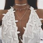 Romwe Disc Detail Choker & Pendant Necklace Set 2pc