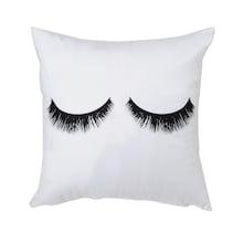 Romwe Eyelash Print Cushion Cover