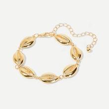 Romwe Metal Shell Bracelet