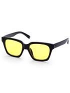 Romwe Yellow Lenses Full Frame Square Sunglasses