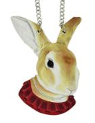 Romwe Fashion Long Viviv Rabbit Head Pendant Animal Necklace