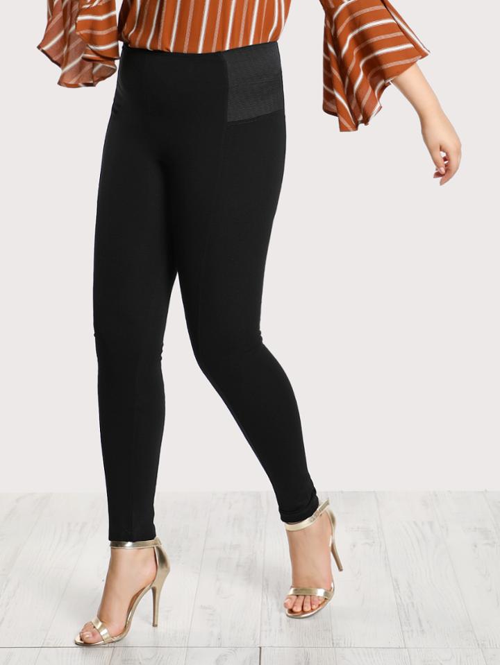 Romwe Elasticized Waist Cigarette Pants