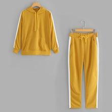 Romwe Contrast Tape Sweatshirt With Pants