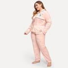 Romwe Plus Giraffe Print Shirt & Pants Pj Set