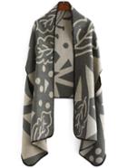 Romwe Geometric Print Slit Cuff Scarf