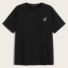 Romwe Guys Paper Plane Print Tee