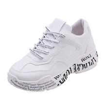 Romwe Slogan Print Sole Lace-up Trainers