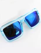 Romwe Blue Lenses Sheer Rim Sunglasses