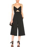 Romwe V-neck Cutout Wide Leg Cami Jumpsuit