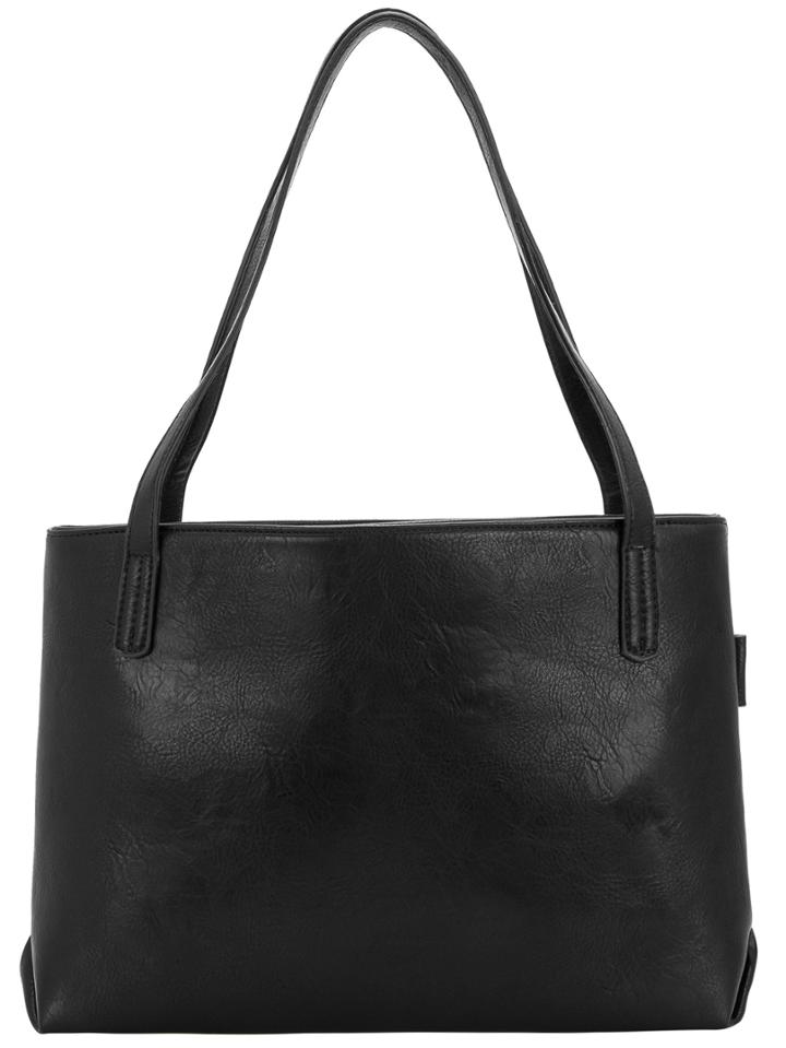 Romwe Black Classic Pu Shoulder Bag