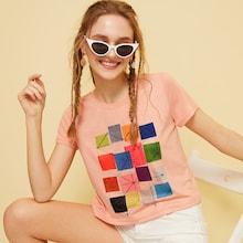 Romwe Geo Pattern Tee